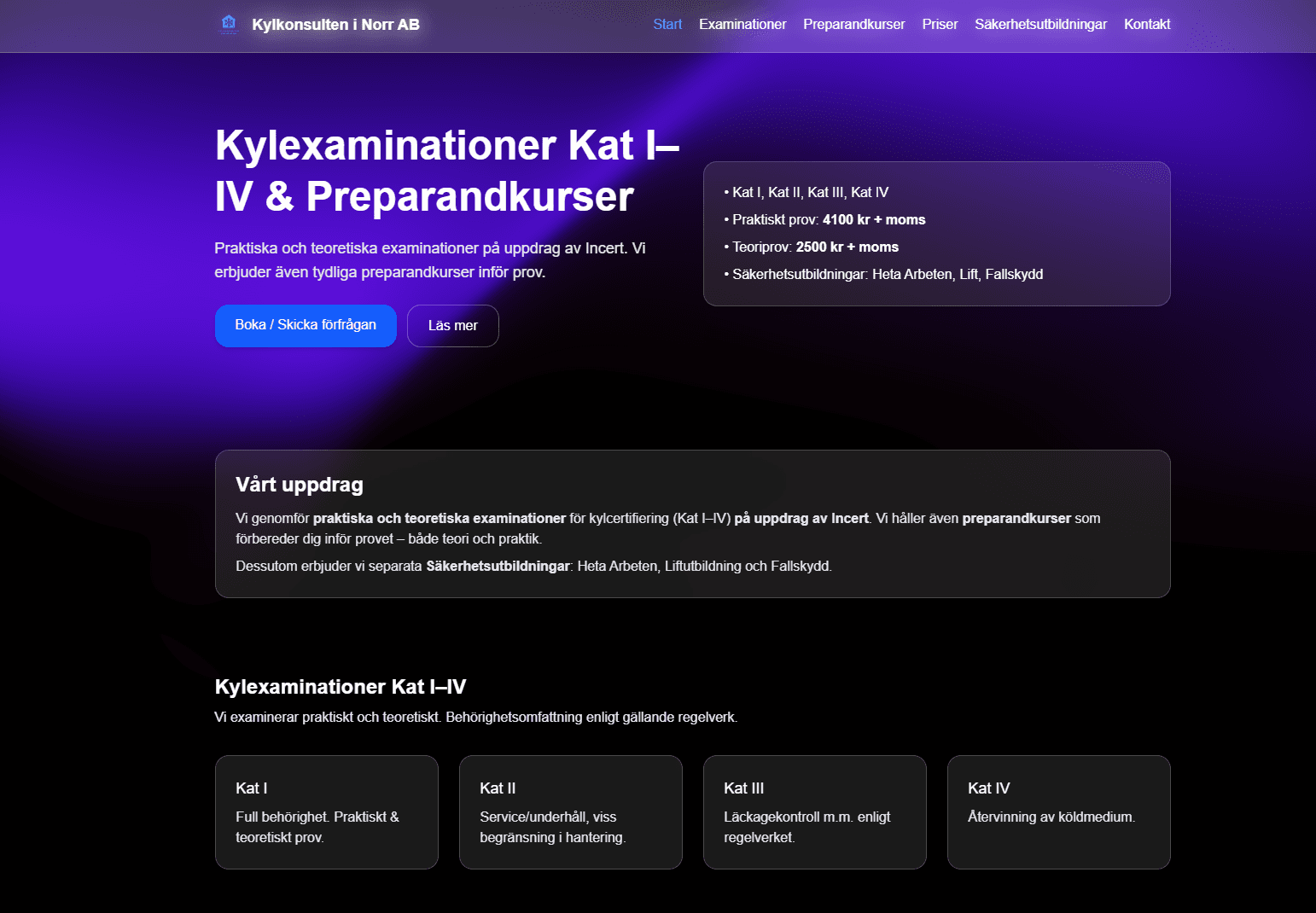 Kylkonsulten i Norr AB Website (Next.js, Tailwind, Sanity)